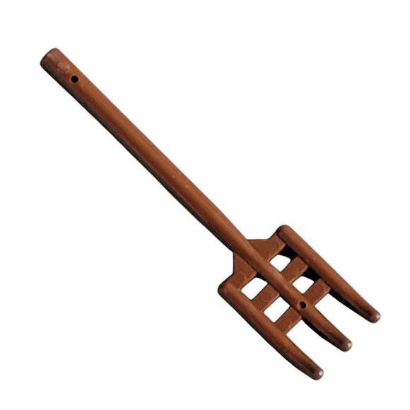 LEGO Pitchfork Reddish Brown 95345 6270119 Minifigure‎ Tool Replacement Parts - Picture 1 of 2